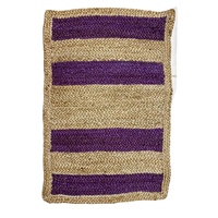 Günstiger Wiederverwendbarer Handgeflochtener Jute-Teppich Rutschfeste Bodenmatte Teppichläufer für Zuhause Bad Küche Outdoor Camping Picknick Maßanfertigung