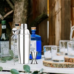 Biểu tượng tùy chỉnh 6 trong 1 25oz thép không gỉ Cocktail Shaker chai Bar công cụ thiết lập Kim Loại Boston Mixer uống hỗn hợp Cup bartender Kit - Product Image 3