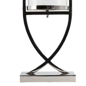 Contemporary Metal And <b>Glass</b> Hurricane Candle Holder Elegant Pillar <b>Candlestick</b> Table Centerpiece Decorative - Product Image 5