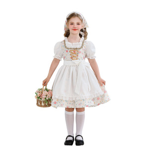 Sunny Fashion ragazze cotone tedesco Dirndl Dress Echo film TV Costume <span class=keywords><strong>stampa</strong></span> digitale per bavarese Oktoberfest Halloween Vintage - Product Image 6