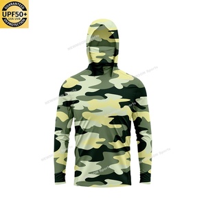 เสื้อเชิ้ตยุทธวิธีป้องกันรังสียูวี UPF 50+ แห้งเร็ว สีเขียวนีออน ระบายอากาศได้ดี เสื้อตกปลาผู้ชาย เสื้อคลุมลายพรางสำหรับตกปลา แบบสั่งทำได้ - Product Image 5