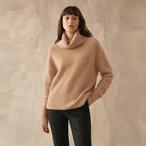Wholesale 2024Turtleneck Sweaters For Women Loose Lazy Wind Kint Sweater Long Sleeve Jumper Women's Sweaters