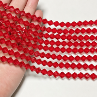 Perles de spinelle biconiques à double pointe 4 mm, facettées, en résine époxy, en vrac avec trou pour Qipao, Cheongsam, Kimono, Obi, Yukata et Boro