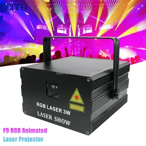 TIITEE 12 3 4 5W Dj diodo láser Dmx Control Logo proyector dibujos animados láser luces de escenario para Disco Club