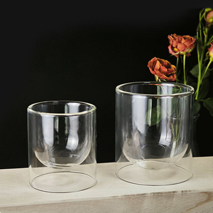 Bocaux en verre vides pour la fabrication <span class=keywords><strong>de</strong></span> bougies personnalisées, en verre borosilicate recyclé résistant à la chaleur, décoratifs, uniques, parfumées, à double paroi. - Product Image 4