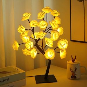 24Led nhân tạo Rose <span class=keywords><strong>Tree</strong></span> <span class=keywords><strong>Flower</strong></span> <span class=keywords><strong>LED</strong></span> đèn bàn, Tabletop <span class=keywords><strong>Flower</strong></span> Bonsai <span class=keywords><strong>Tree</strong></span> ánh sáng ban đêm cho tiệc cưới Bảng trang trí nội thất màu vàng - Product Image 2