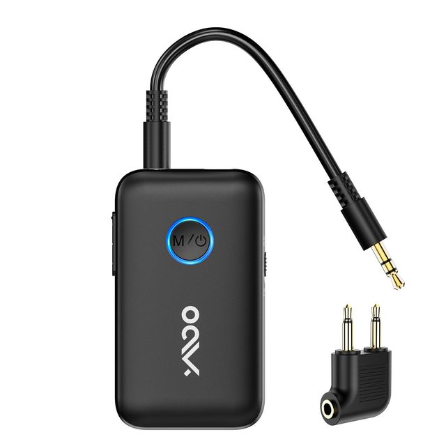 1Mii 3.5mm AUX Car Bluetooth 5.2 Receiver Adapter 10-15 Hours Home HiFi TV Transmitter Wireless Audio Transmitter and Receiver