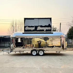 Chariot de restauration mobile pour frites et snacks, conforme aux normes européennes, idéal pour le camping en plein air, à vendre - Product Image 2