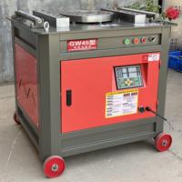 Cintreuse automatique de barres d'armature GW45 CNC pour barres d'acier de 4-32/36 mm avec commande numérique et roues