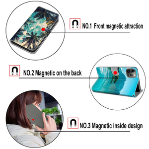 Fundas de teléfono para MOTO G13 G14 PU cuero pintado Flip Wallet funda de teléfono para <span class=keywords><strong>Motorola</strong></span> G23 G53 funda - Product Image 2