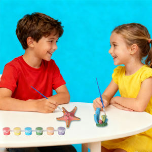 DIY ชุดวาดภาพสัตว์ทะเล | 4<span class=keywords><strong>วาด</strong></span><span class=keywords><strong>ปลาดาว</strong></span>และรูปปะการังกับสีและแปรงอะคริลิ | ของเล่นศิลปะสร้างสรรค์สำหรับเด็ก - Product Image 2