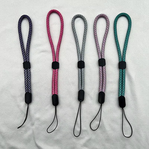 Cordon de suspension court télescopique réglable en polyester pour appareil photo d'enfant, clé USB, réflecteur, corde bicolore - Product Image 6