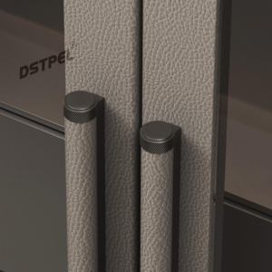 New Aluminum Leather Cabinet Drawer Handles Modern Gray Long Wardrobe <strong>Door</strong> Pull Handle - Product Image 3