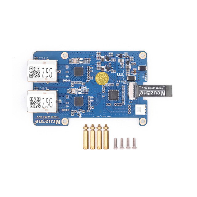 Raspberry Pi 5 PCIE to Dual 2.5G Ethernet HAT RTL8125 Official OS Drive free MP2.5GD
