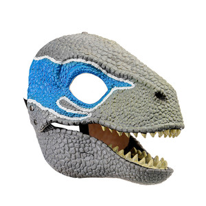 Masque d'horreur intégral en latex Dragon Dinosaure <span class=keywords><strong>Halloween</strong></span>, bouche ouverte, pour fête, cosplay, accessoires effrayants, Noël - Product Image 2