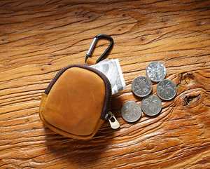 Genuine Leather Mini Zipper Coin Purse, Cute Shell Shape <b>Small</b> <b>Wallet</b>, Portable Earphone Case Key Bag for Women Men Daily Use - Product Image 5