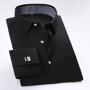 Nouvelle Arrivée Chemises en Coton à Manches Longues pour Hommes, Chemises Formelles de Costume d'Affaires à Poignets Mousquetaires - Product Image 3