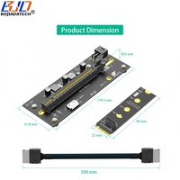 Kartu Adaptor 2280 M.2 M-Key Interface ke PCI-e 4.0 16X dengan Input 12V ATX 6PIN dan Kabel Data Oculink untuk Dock Kartu Grafis Eksternal