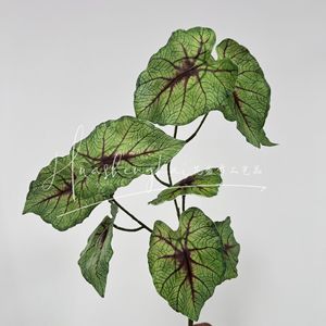 <b>Artificial</b> Taro Leaf Green Plant <b>Bouquet</b> High Simulation Leaves Indoor Home Decor Wedding Arrangement Decoration - Product Image 3