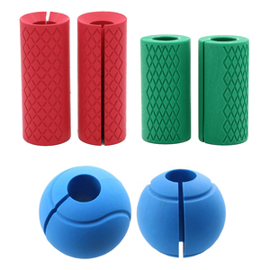 Poignée en silicone épaisse avec logo personnalisé pour la musculation et le fitness - Product Image 6