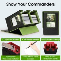 Caja de Cartas con Diseño de Asa para más de 236 Cartas con Doble Funda, Caja de Almacenamiento para Cartas Coleccionables, Caja de Cartas con Bandeja para Dados