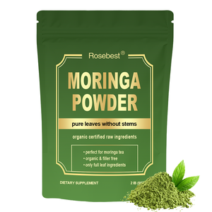 โรสเบสท์ ผู้จัดจำหน่ายจากจีน ขายส่งแบบ OEM แบรนด์ส่วนตัว ผงสกัดใบมะรุมออร์แกนิคแท้ รสชาติต่างๆ บรรจุในถุง - Product Image 1