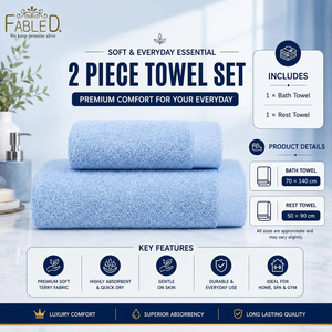 Juego de Toallas de Baño Fabled Cotton de 600 GSM (Paquete de 6) - Product Image 2