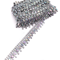 Chaîne décorative en strass acryliques transparents AB en forme de goutte d'eau, à bas prix, pour chaussures, sacs et accessoires vestimentaires