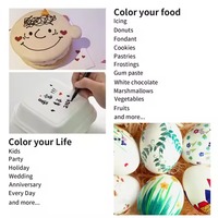 Vente en gros de stylos à colorant alimentaire double face comestibles de qualité alimentaire 10 macarons marqueurs de couleurs pour décoration de gâteaux écrivains gastronomiques pour fondant