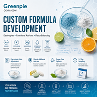 Mélange d'électrolytes Greenpie pour l'hydratation, saveur agrumes tropicaux, sachet individuel, poudre d'hydratation portable à emporter
