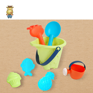 Ensemble de 7 seaux de plage pour enfants, seau à sable, pelle, râteau, arrosoir, moules d'animaux marins, PP+PE, jouets de plage d'été - Product Image 2