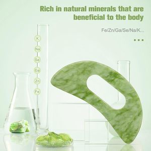 Ensemble d'outils de massage Gua Sha en pierre de jade certifiée de marque Sialia plus grande planche Guasha peigne de cuir chevelu outils de grattage musculaire pour le commerce - Product Image 3