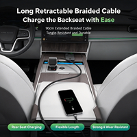 Dock d'extension de console centrale Range Rover 2025-2026 avec charge rapide multi-ports PD et synchronisation de l'éclairage d'ambiance OEM pour la recharge en voiture