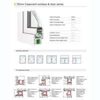 Fenêtre à battant en PVC à économie d'énergie, double vitrage isolant thermiquement, insonorisée, moderne, pour appartement, salle de bain, certifiée Energy Star