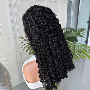Peluca de Cabello Humano Rizado Birmano de Color Natural, Textura Suave y Voluminosa, Peluca de Encaje con Rizos Completos y Línea de Cabello Natural para Colección - Product Image 1