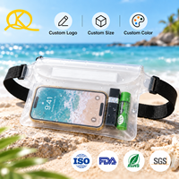 Sac étanche pour téléphone, sac banane étanche à écran tactile à trois couches, adapté à la natation, à la dérive et à la plongée