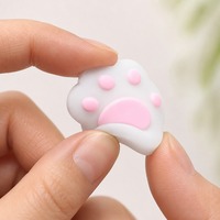 Aimant de réfrigérateur personnalisé en PVC souple avec empreinte de patte 3D blanche, motif chaton ou chiot mignon, autocollant pour réfrigérateur, article pour animalerie