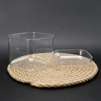 Boîte de rangement carrée transparente en PS de qualité alimentaire avec une épaisseur de 1 mm en provenance du Guangdong pour bonbons emballés et non emballés