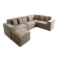 Hochwertiges modernes modulares Kompressionssofa-Set, einfache und komfortable Wohnzimmermöbel, ideal für Villen und Apartments.