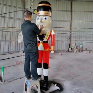 屋外の商業的な休日の装飾のための大型8フィートのガラス繊維のクリスマスくるみ割り人形の像 - Product Image 3
