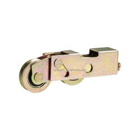 Cowell D1858 – Ensemble de 2 roulettes tandem au design moderne pour porte coulissante de patio, roulement à billes en acier de 1-1/4 pouce, galvanisé