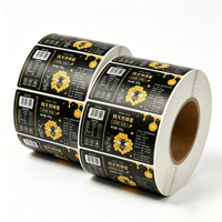 Étiquette autocollante personnalisée imperméable pour bouteilles de boissons, confiture, miel, verre, avec logo de marque et code QR, pour emballage alimentaire en conserve