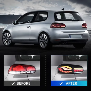 Luces Traseras LED AURON MR-DZ-08-13-GOLF6-MK6-TL para VW Golf 6, Lentes Transparentes, Nuevas, Modernizadas, Luces de Circulación Diurna de 6000K - Product Image 4