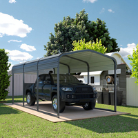 Abri d'auto en forme de U pour l'extérieur de taille personnalisée, gris PC à usage intensif/métal galvanisé, garage coloré pour le stockage de voitures, abri/gazebo
