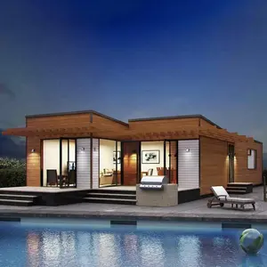 modern design two story prefabricated light steel structure villa house