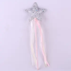 Glitter yıldız değneklerini prenses melek peri yıldız sihirli değneklerini kız peri sihirli elbise yıldız değnek