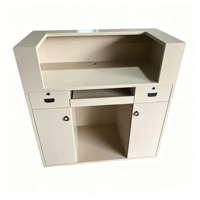 Comptoir de réception moderne pour salon de beauté, bureau commercial, table d'accueil avec armoire pour salon de manucure et spa