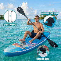 TIDETREK Planche de paddle gonflable 350 cm personnalisée pour sports nautiques, surf et stand-up paddle (SUP)