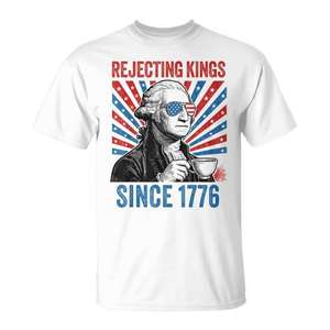 Camiseta Rejecting Kings Since 1776, diseño patriótico para el 4 de julio - Product Image 1
