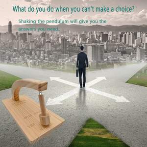 Tomador de decisiones de madera hecho a mano, tomador de decisiones de madera, péndulo, juguete de escritorio, divertido tallado oscilante para regalo, decoración del hogar para los indecisos - Product Image 3